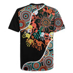 Honouring 50 Year Of NAIDOC Rugby Jersey Honouring The Next Generation Red Aboriginal Art