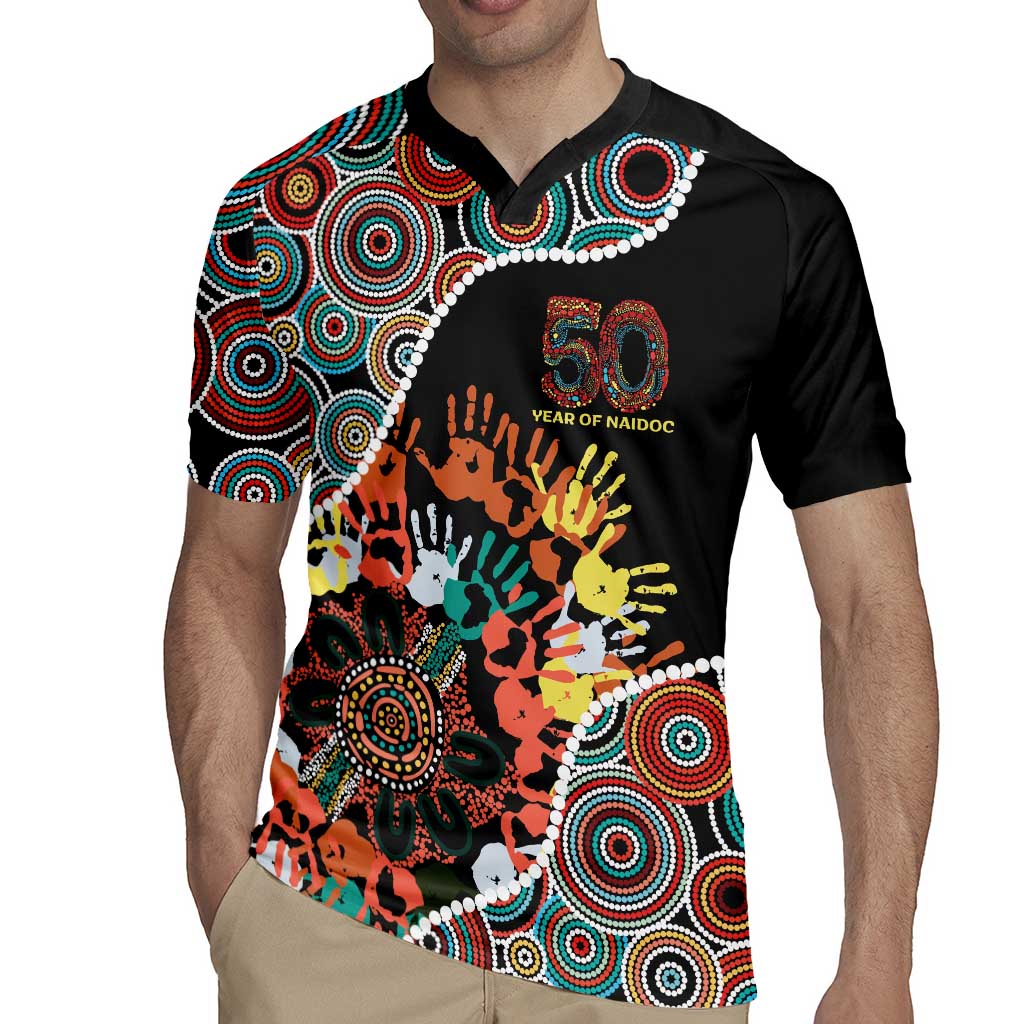 Honouring 50 Year Of NAIDOC Rugby Jersey Honouring The Next Generation Red Aboriginal Art