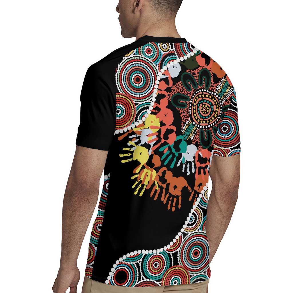 Honouring 50 Year Of NAIDOC Rugby Jersey Honouring The Next Generation Red Aboriginal Art