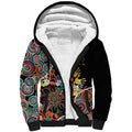 Honouring 50 Year Of NAIDOC Sherpa Hoodie Honouring The Next Generation Red Aboriginal Art