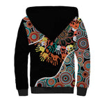 Honouring 50 Year Of NAIDOC Sherpa Hoodie Honouring The Next Generation Red Aboriginal Art