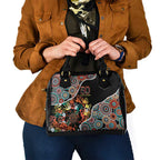 Honouring 50 Year Of NAIDOC Shoulder Handbag Honouring The Next Generation Red Aboriginal Art