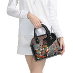 Honouring 50 Year Of NAIDOC Shoulder Handbag Honouring The Next Generation Red Aboriginal Art