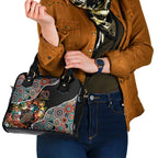 Honouring 50 Year Of NAIDOC Shoulder Handbag Honouring The Next Generation Red Aboriginal Art