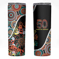 Honouring 50 Year Of NAIDOC Skinny Tumbler Honouring The Next Generation Red Aboriginal Art