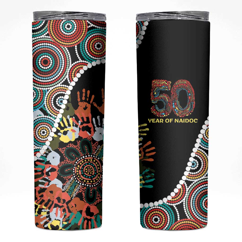 Honouring 50 Year Of NAIDOC Skinny Tumbler Honouring The Next Generation Red Aboriginal Art