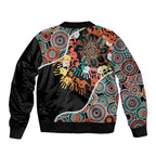 Honouring 50 Year Of NAIDOC Sleeve Zip Bomber Jacket Honouring The Next Generation Red Aboriginal Art