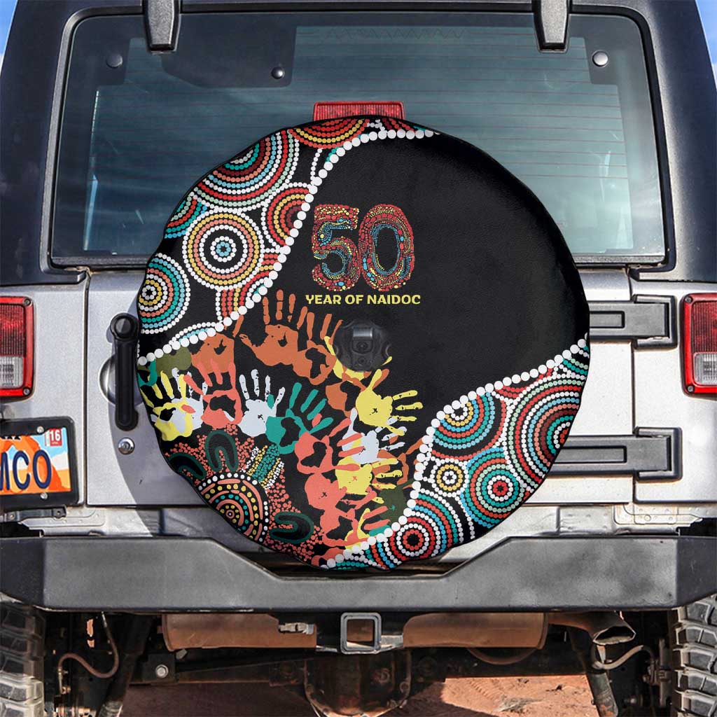 Honouring 50 Year Of NAIDOC Spare Tire Cover Honouring The Next Generation Red Aboriginal Art