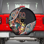 Honouring 50 Year Of NAIDOC Spare Tire Cover Honouring The Next Generation Red Aboriginal Art