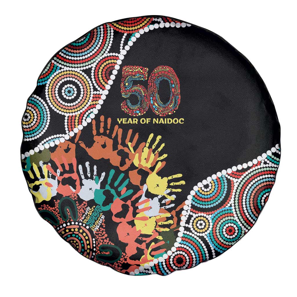 Honouring 50 Year Of NAIDOC Spare Tire Cover Honouring The Next Generation Red Aboriginal Art