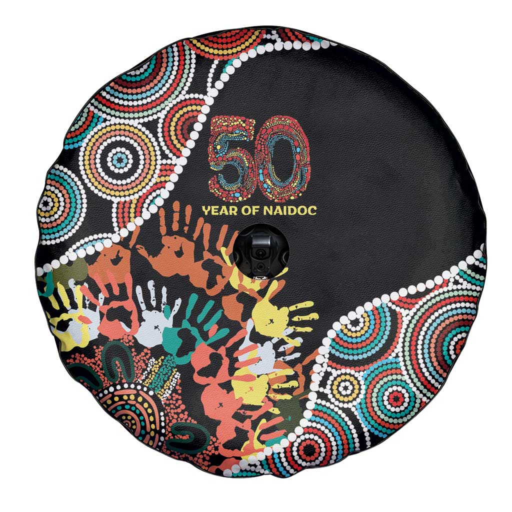 Honouring 50 Year Of NAIDOC Spare Tire Cover Honouring The Next Generation Red Aboriginal Art