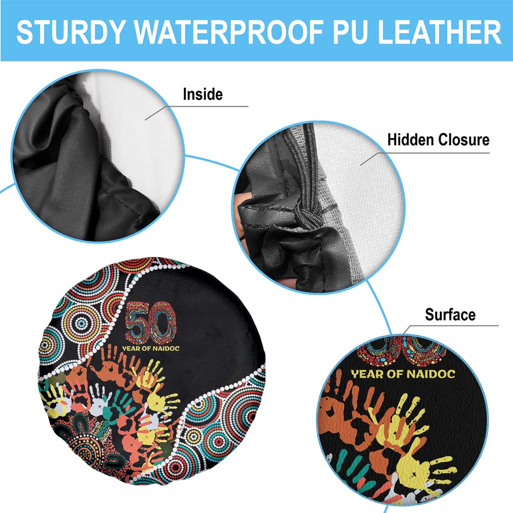 Honouring 50 Year Of NAIDOC Spare Tire Cover Honouring The Next Generation Red Aboriginal Art