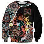 Honouring 50 Year Of NAIDOC Sweatshirt Honouring The Next Generation Red Aboriginal Art