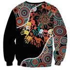 Honouring 50 Year Of NAIDOC Sweatshirt Honouring The Next Generation Red Aboriginal Art
