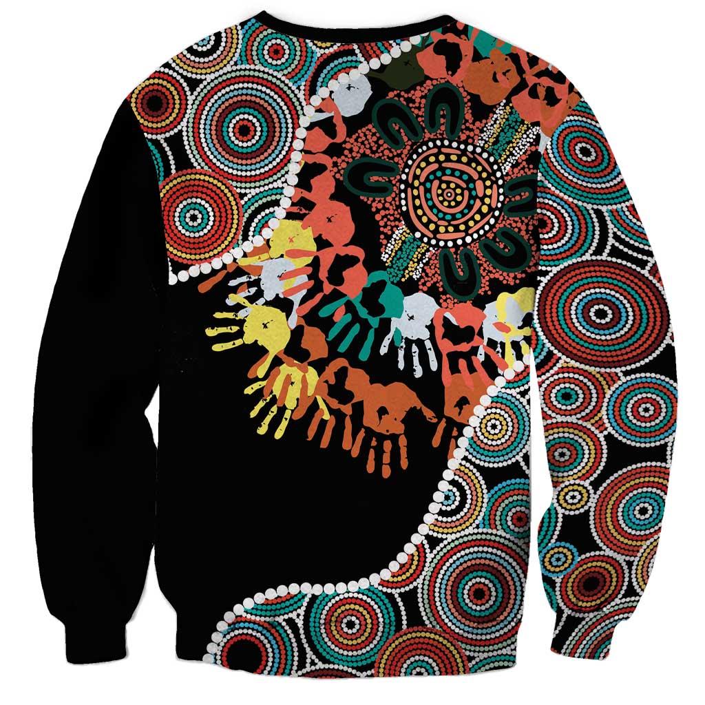 Honouring 50 Year Of NAIDOC Sweatshirt Honouring The Next Generation Red Aboriginal Art