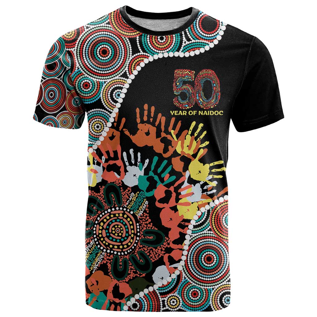 Honouring 50 Year Of NAIDOC T Shirt Honouring The Next Generation Red Aboriginal Art