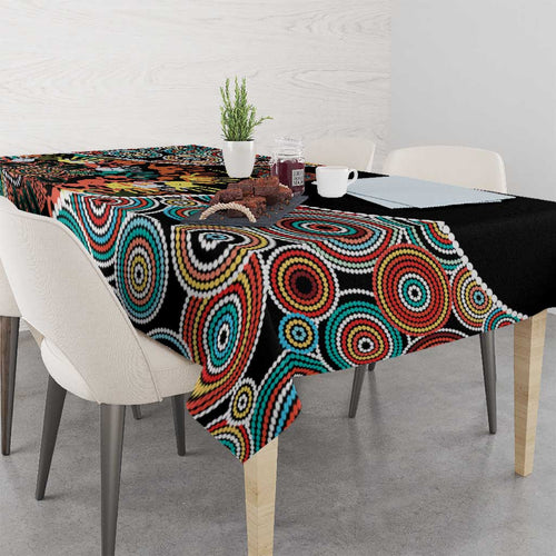 Honouring 50 Year Of NAIDOC Tablecloth Honouring The Next Generation Red Aboriginal Art