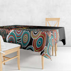 Honouring 50 Year Of NAIDOC Tablecloth Honouring The Next Generation Red Aboriginal Art