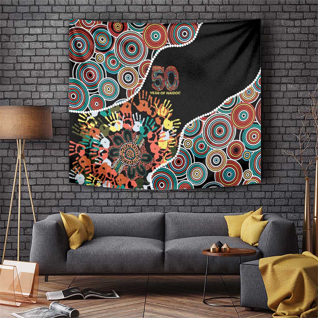 Honouring 50 Year Of NAIDOC Tapestry Honouring The Next Generation Red Aboriginal Art