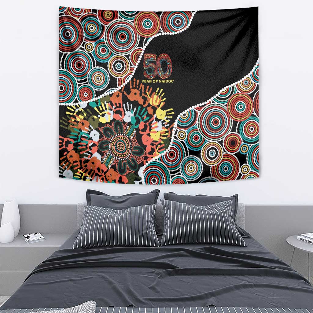 Honouring 50 Year Of NAIDOC Tapestry Honouring The Next Generation Red Aboriginal Art
