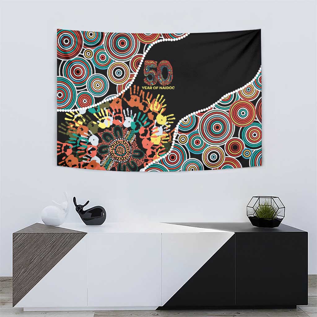 Honouring 50 Year Of NAIDOC Tapestry Honouring The Next Generation Red Aboriginal Art