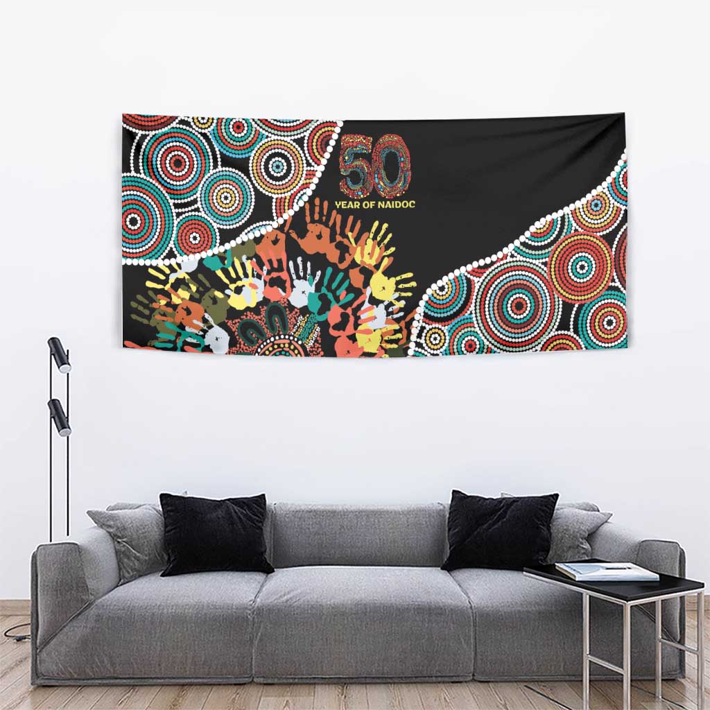 Honouring 50 Year Of NAIDOC Tapestry Honouring The Next Generation Red Aboriginal Art