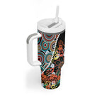Honouring 50 Year Of NAIDOC Tumbler With Handle Honouring The Next Generation Red Aboriginal Art
