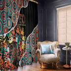 Honouring 50 Year Of NAIDOC Window Curtain Honouring The Next Generation Red Aboriginal Art