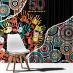Honouring 50 Year Of NAIDOC Window Curtain Honouring The Next Generation Red Aboriginal Art