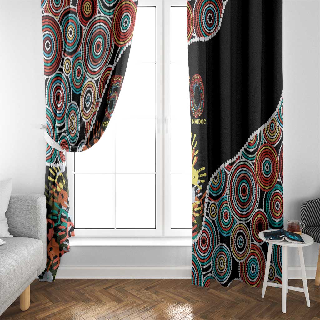 Honouring 50 Year Of NAIDOC Window Curtain Honouring The Next Generation Red Aboriginal Art
