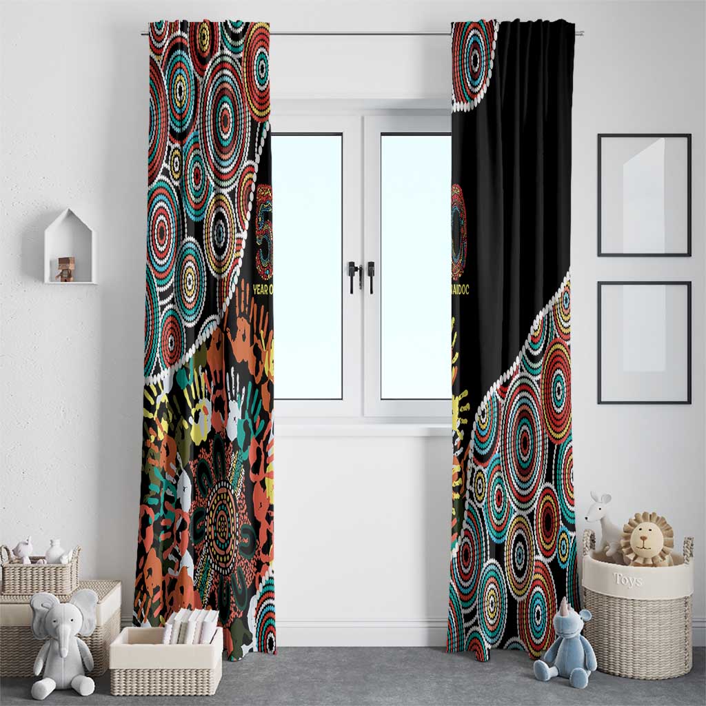 Honouring 50 Year Of NAIDOC Window Curtain Honouring The Next Generation Red Aboriginal Art