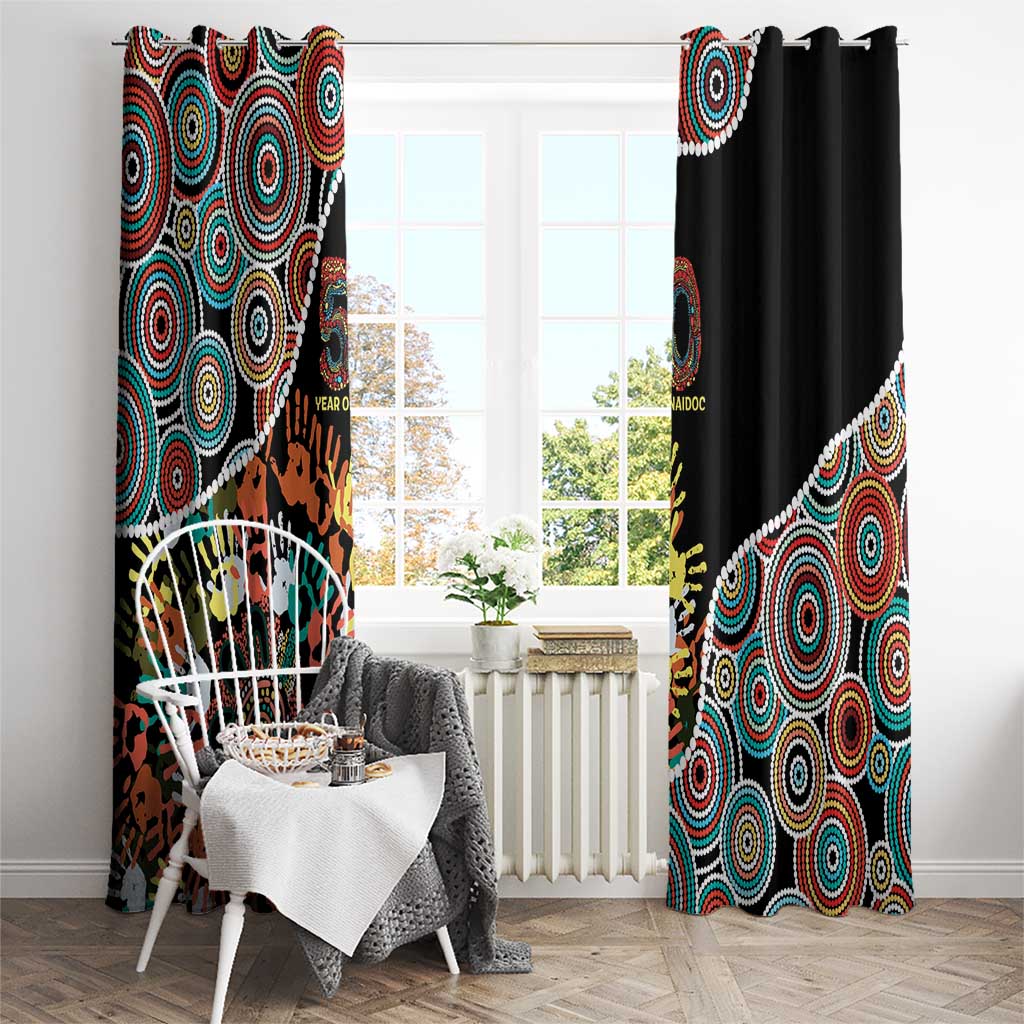 Honouring 50 Year Of NAIDOC Window Curtain Honouring The Next Generation Red Aboriginal Art