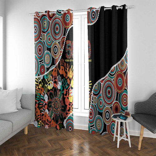 Honouring 50 Year Of NAIDOC Window Curtain Honouring The Next Generation Red Aboriginal Art
