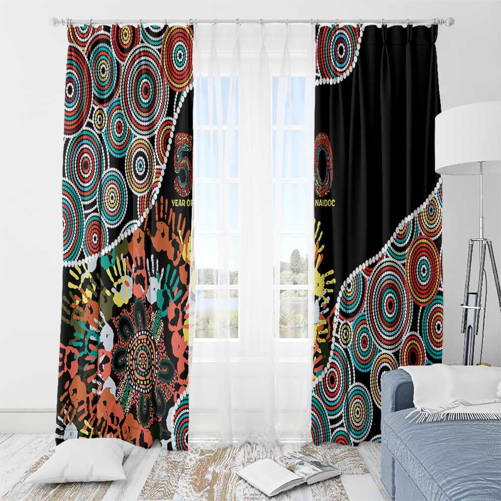 Honouring 50 Year Of NAIDOC Window Curtain Honouring The Next Generation Red Aboriginal Art