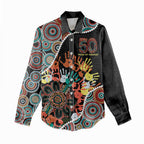 Honouring 50 Year Of NAIDOC Women Casual Shirt Honouring The Next Generation Red Aboriginal Art
