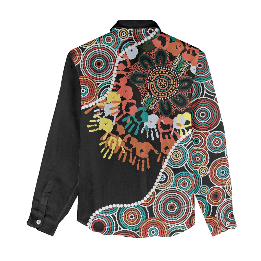 Honouring 50 Year Of NAIDOC Women Casual Shirt Honouring The Next Generation Red Aboriginal Art