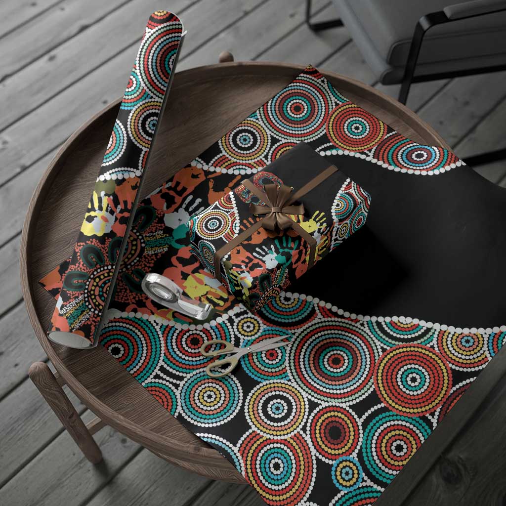 Honouring 50 Year Of NAIDOC Wrapping Paper Honouring The Next Generation Red Aboriginal Art - Aussie Hoodie