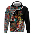 Honouring 50 Year Of NAIDOC Zip Hoodie Honouring The Next Generation Red Aboriginal Art