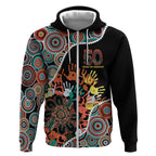 Honouring 50 Year Of NAIDOC Zip Hoodie Honouring The Next Generation Red Aboriginal Art