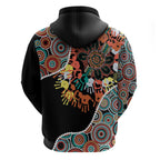 Honouring 50 Year Of NAIDOC Zip Hoodie Honouring The Next Generation Red Aboriginal Art