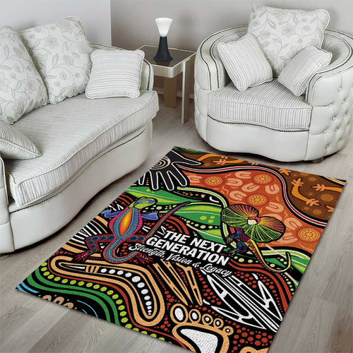 Thriving Together NAIDOC 2025 Area Rug Aboriginal Indigenous Art