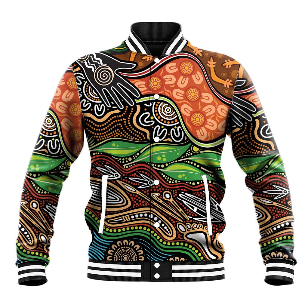 Thriving Together NAIDOC 2025 Baseball Jacket Aboriginal Indigenous Art
