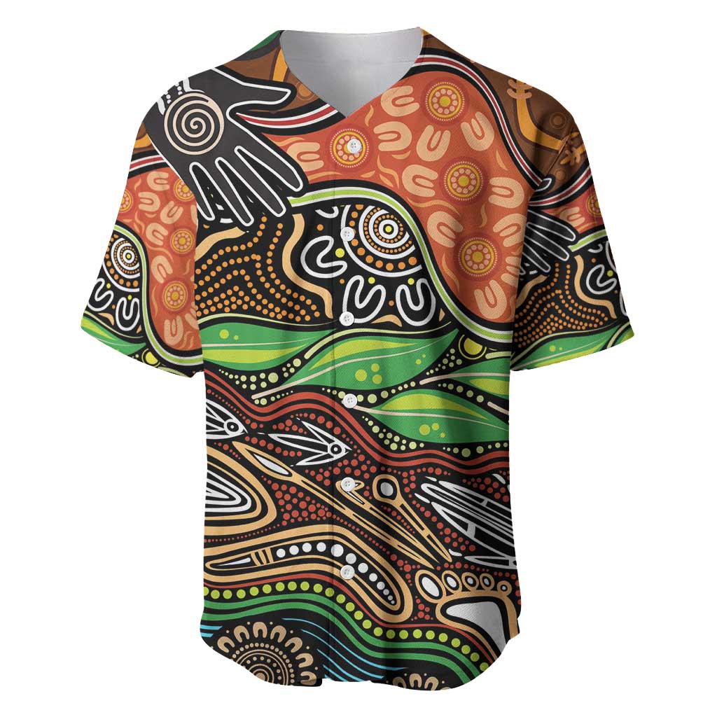 Thriving Together NAIDOC 2025 Baseball Jersey Aboriginal Indigenous Art