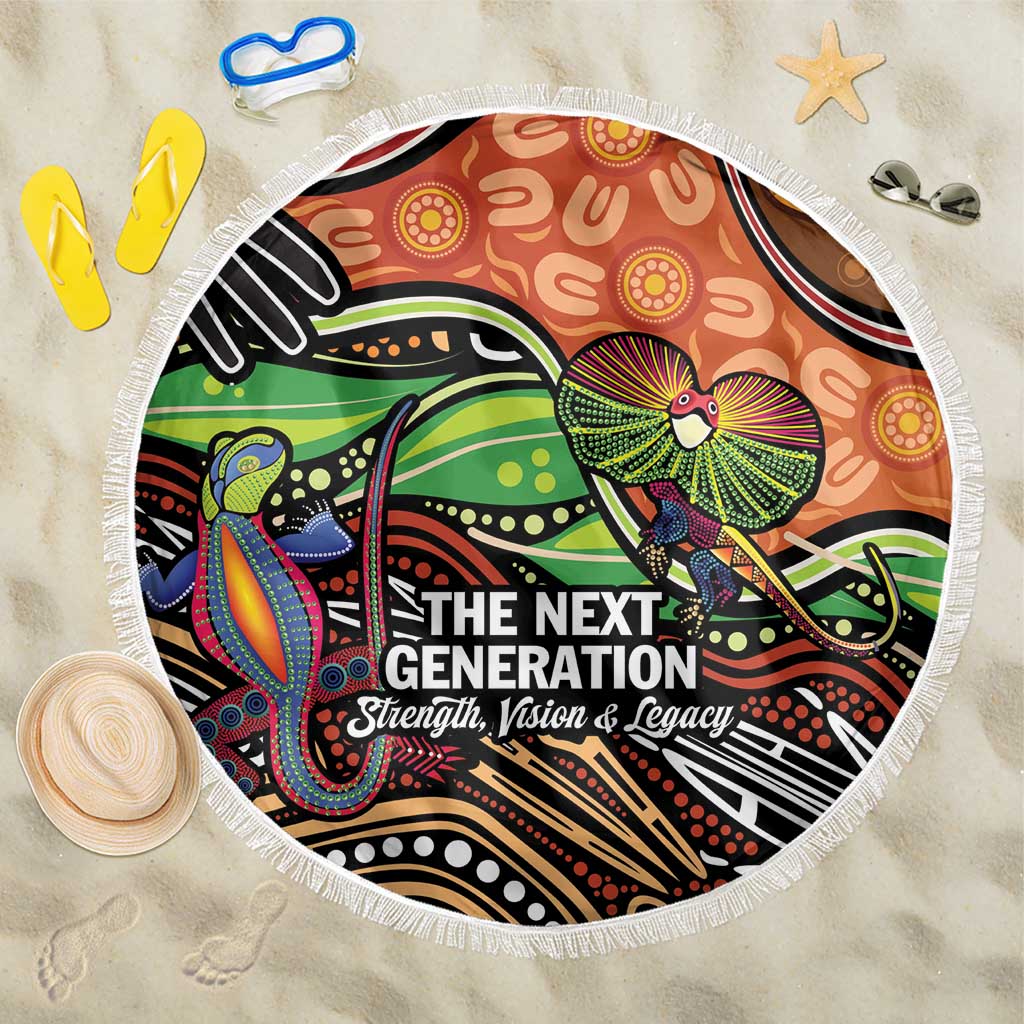 Thriving Together NAIDOC 2025 Beach Blanket Aboriginal Indigenous Art