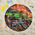 Thriving Together NAIDOC 2025 Beach Blanket Aboriginal Indigenous Art