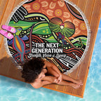 Thriving Together NAIDOC 2025 Beach Blanket Aboriginal Indigenous Art