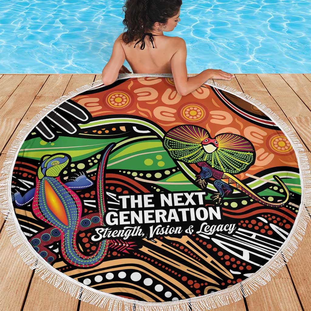Thriving Together NAIDOC 2025 Beach Blanket Aboriginal Indigenous Art