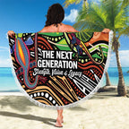 Thriving Together NAIDOC 2025 Beach Blanket Aboriginal Indigenous Art