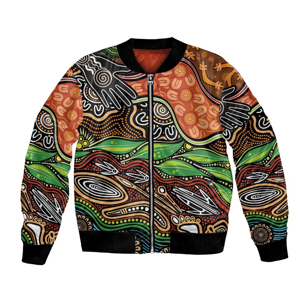 Thriving Together NAIDOC 2025 Bomber Jacket Aboriginal Indigenous Art
