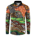 Thriving Together NAIDOC 2025 Button Sweatshirt Aboriginal Indigenous Art